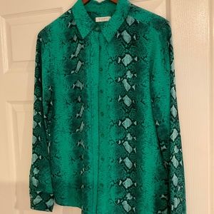 Equipment Silk Python Print shirt